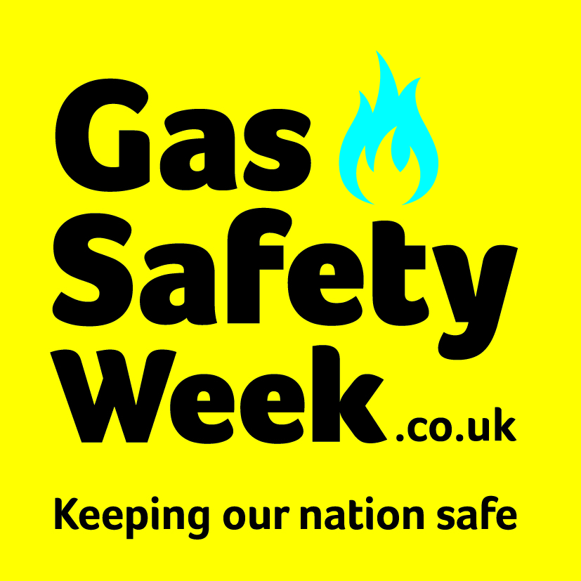 The Gas Safety Week logo with strapline 'Keeping our nation safe'