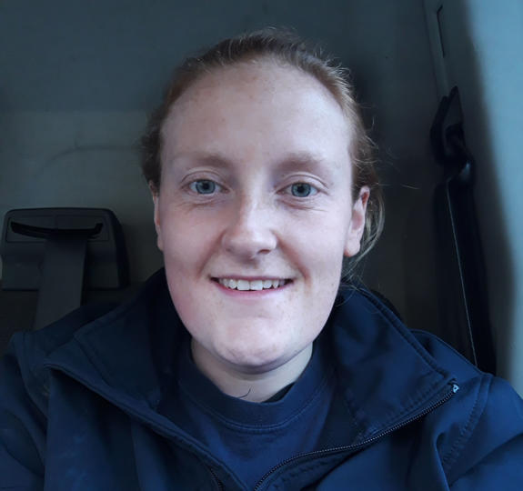 Bethany smiling to camera in a Futures Housing Group jacket