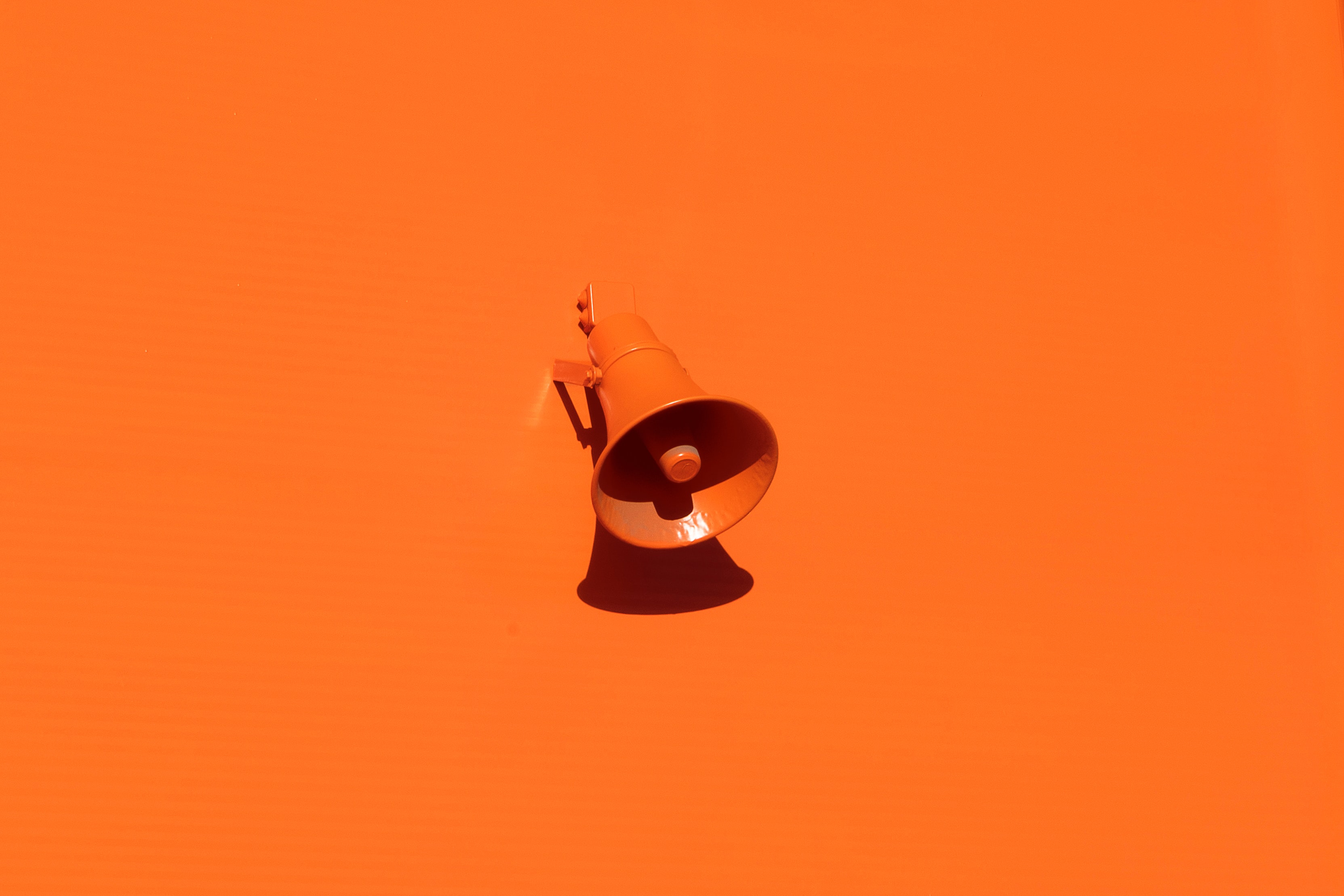Loud Megaphone Orange Background