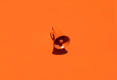 Loud Megaphone Orange Background