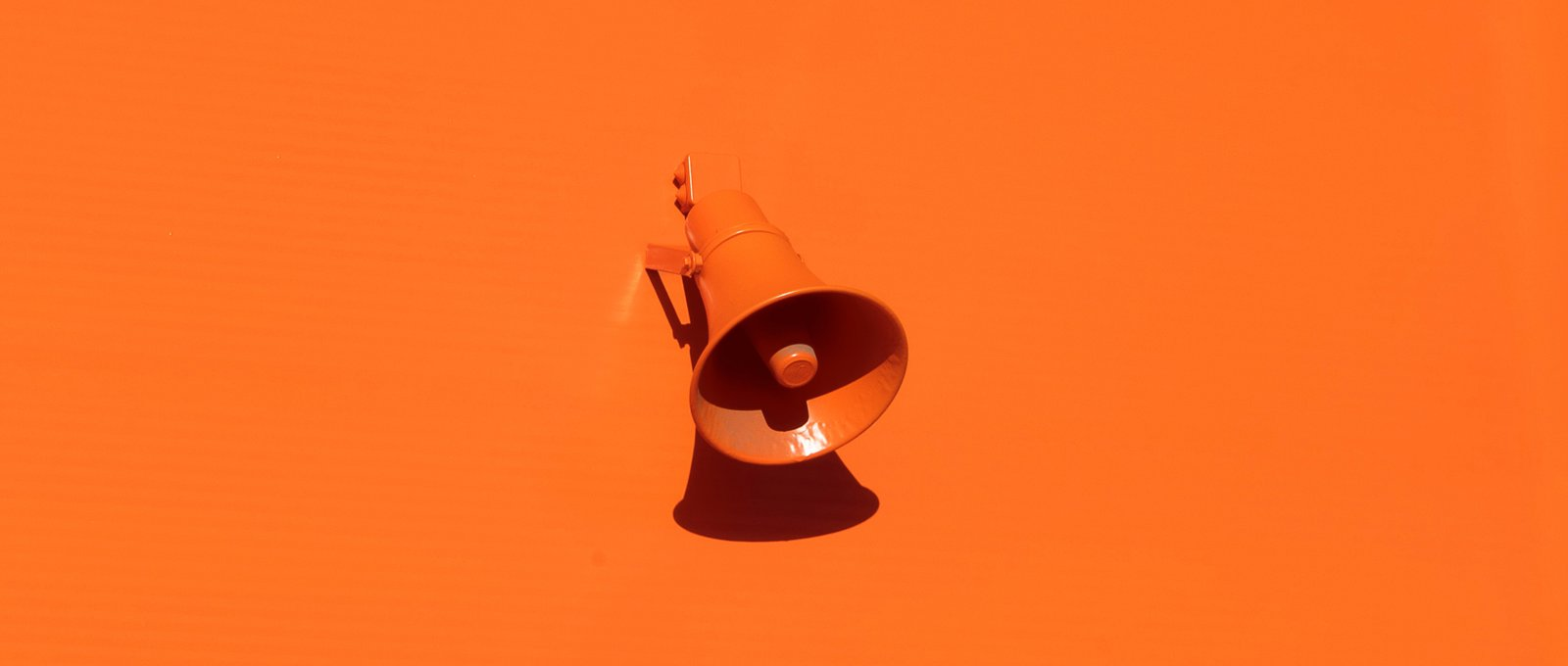 Loud Megaphone Orange Background