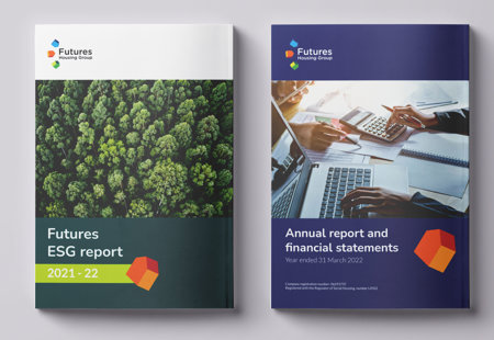 Website banner ESG report and financial statement
