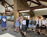 School choir performing for Warwick Court, Daventry customers 9