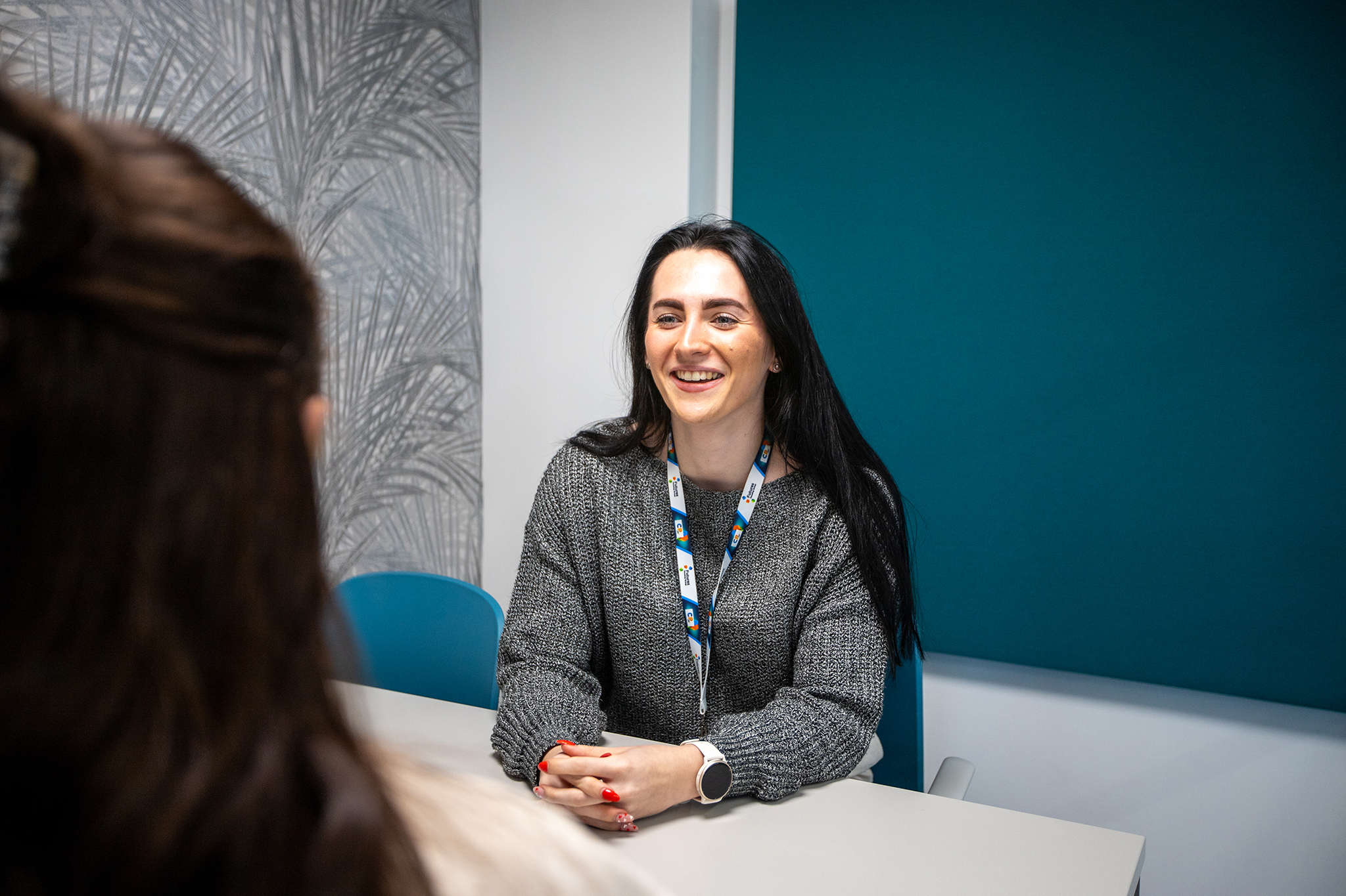 Futures staff supporting a customer