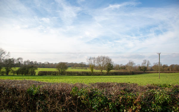 Countryside view from back of Stephenson Court