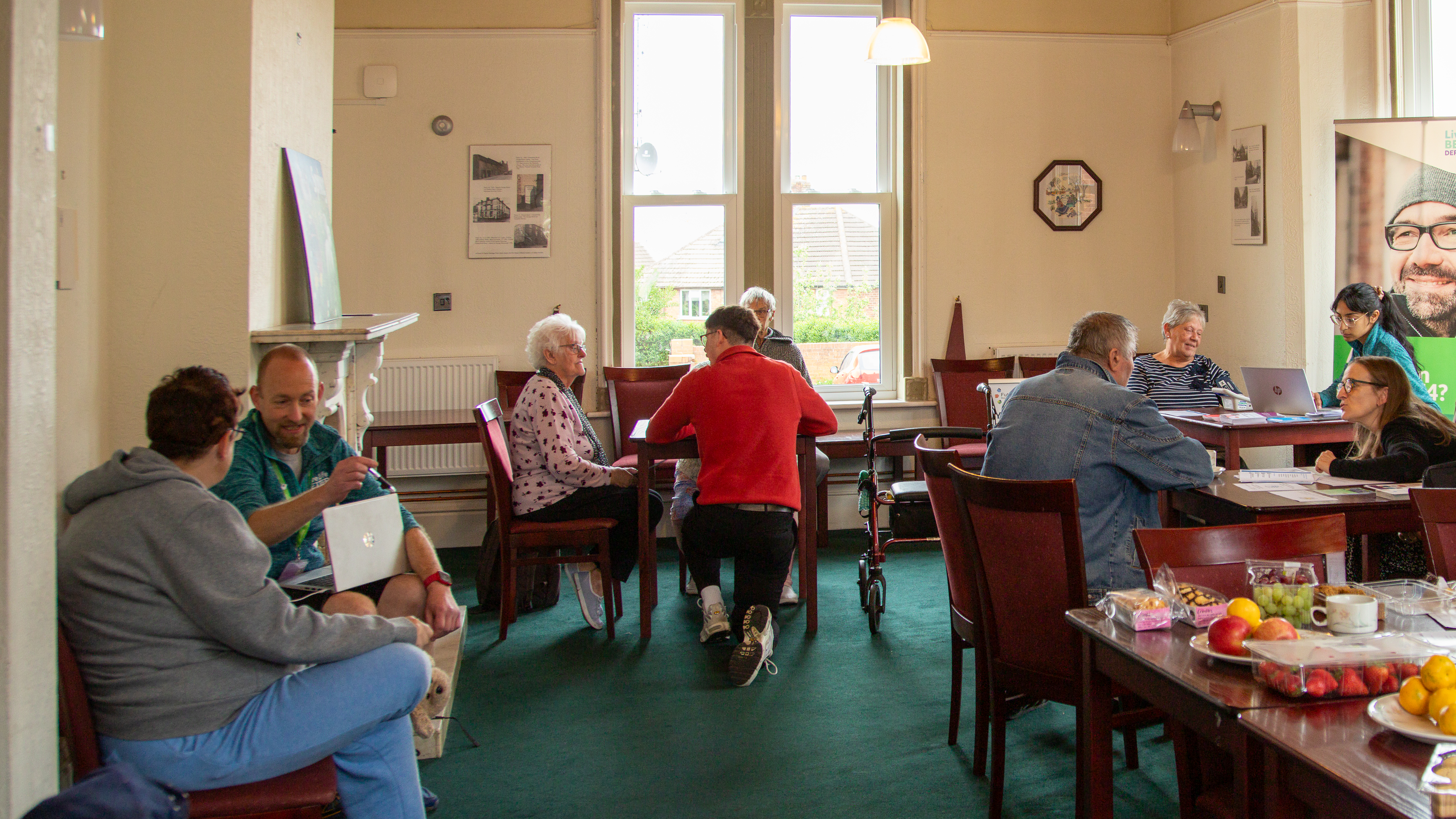 Group photo of customers at Live Life Better Derbyshire event