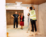 Futures colleague plastering ceiling