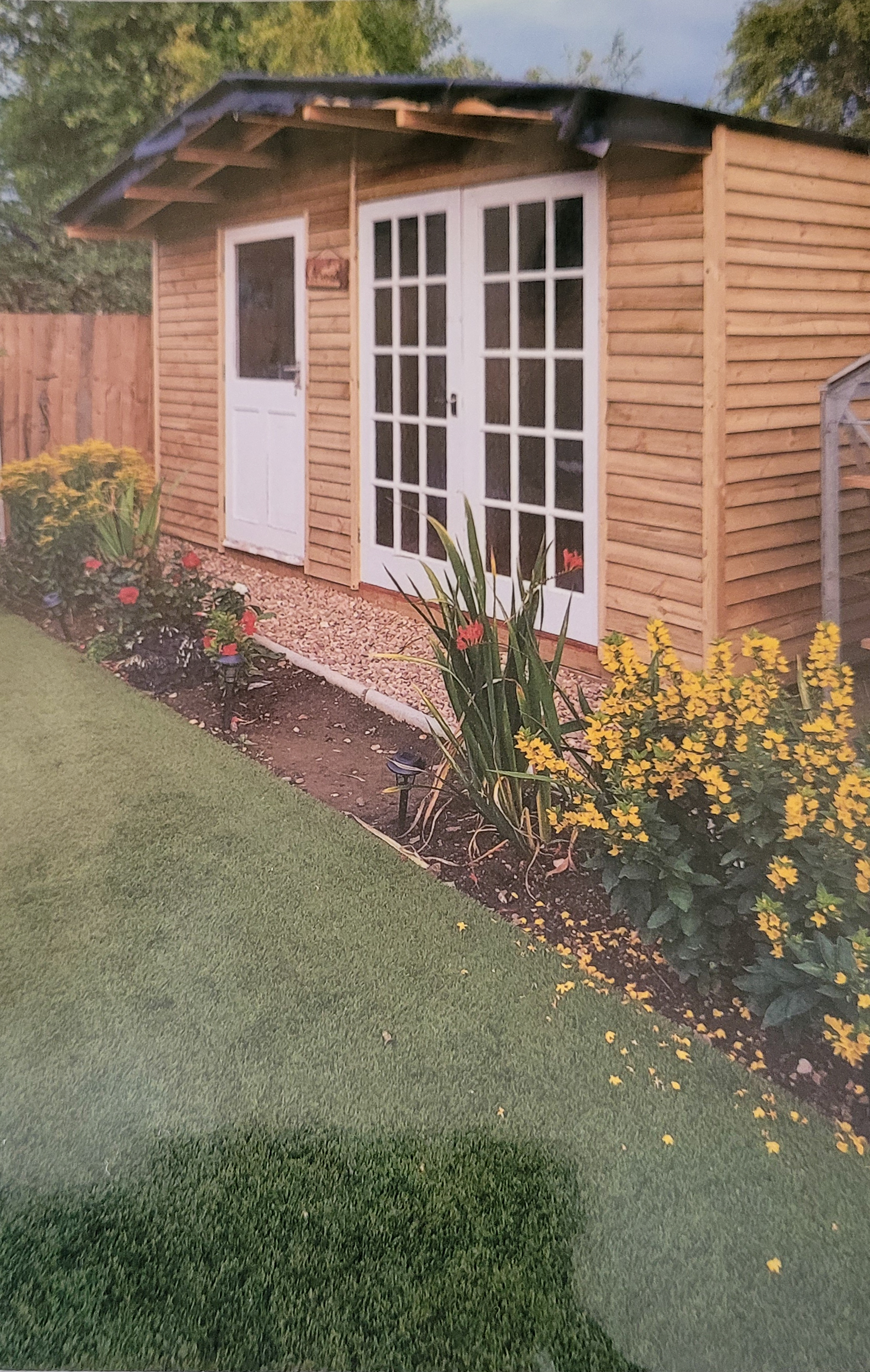 Photo of a customer's garden shed