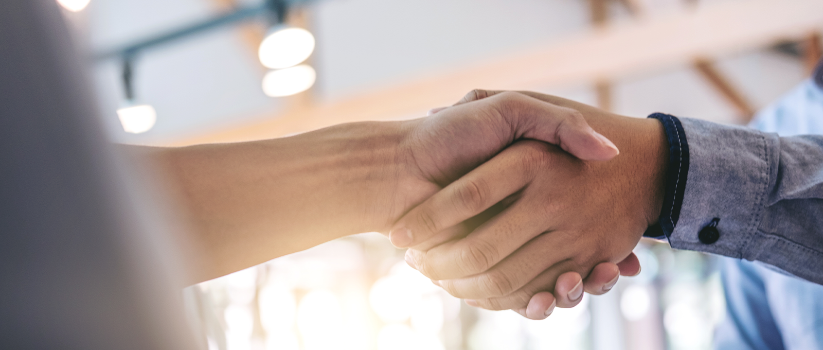 Two People Shaking Hands