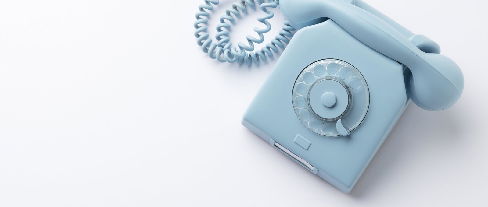 Top View Blue Monday Concept Composition With Telephone