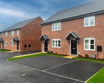 Exterior shot of row of semi detached houses